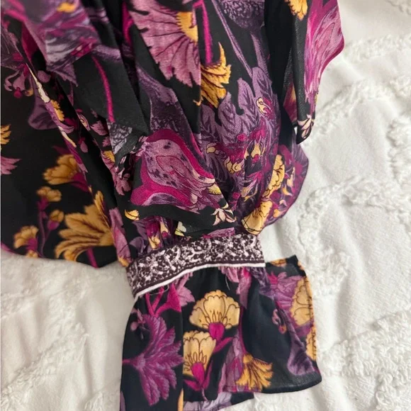 Kobi Halperin Floral Blouse - Black and Purple - Picture 14 of 16